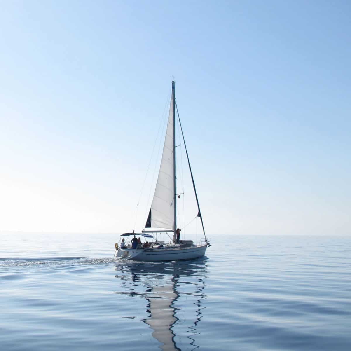 Sailboat in the ocean.