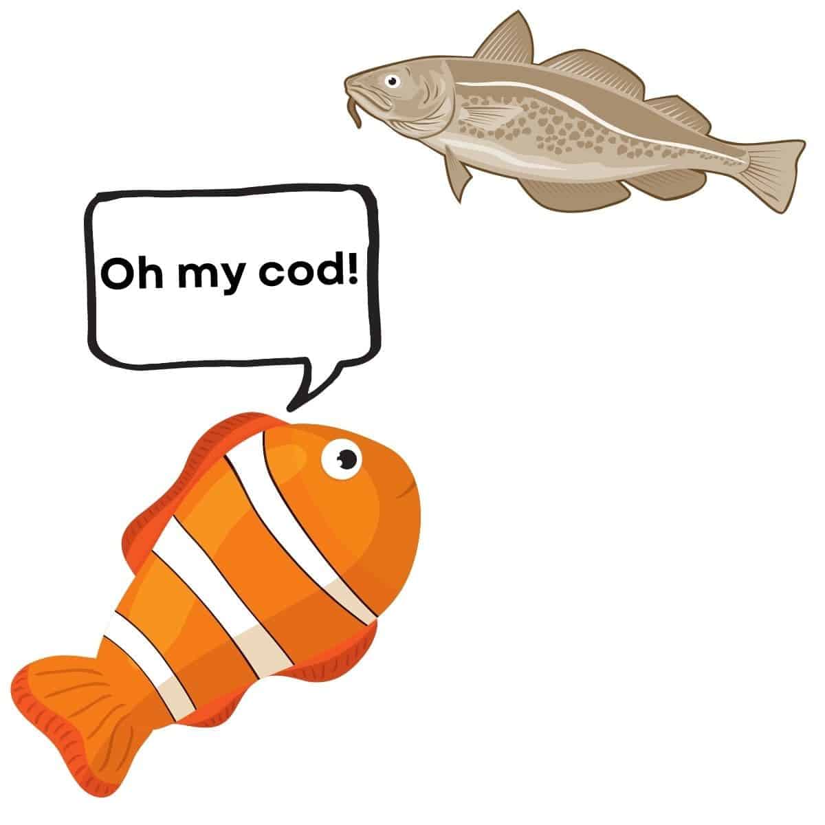 Cartoon of two fishes.